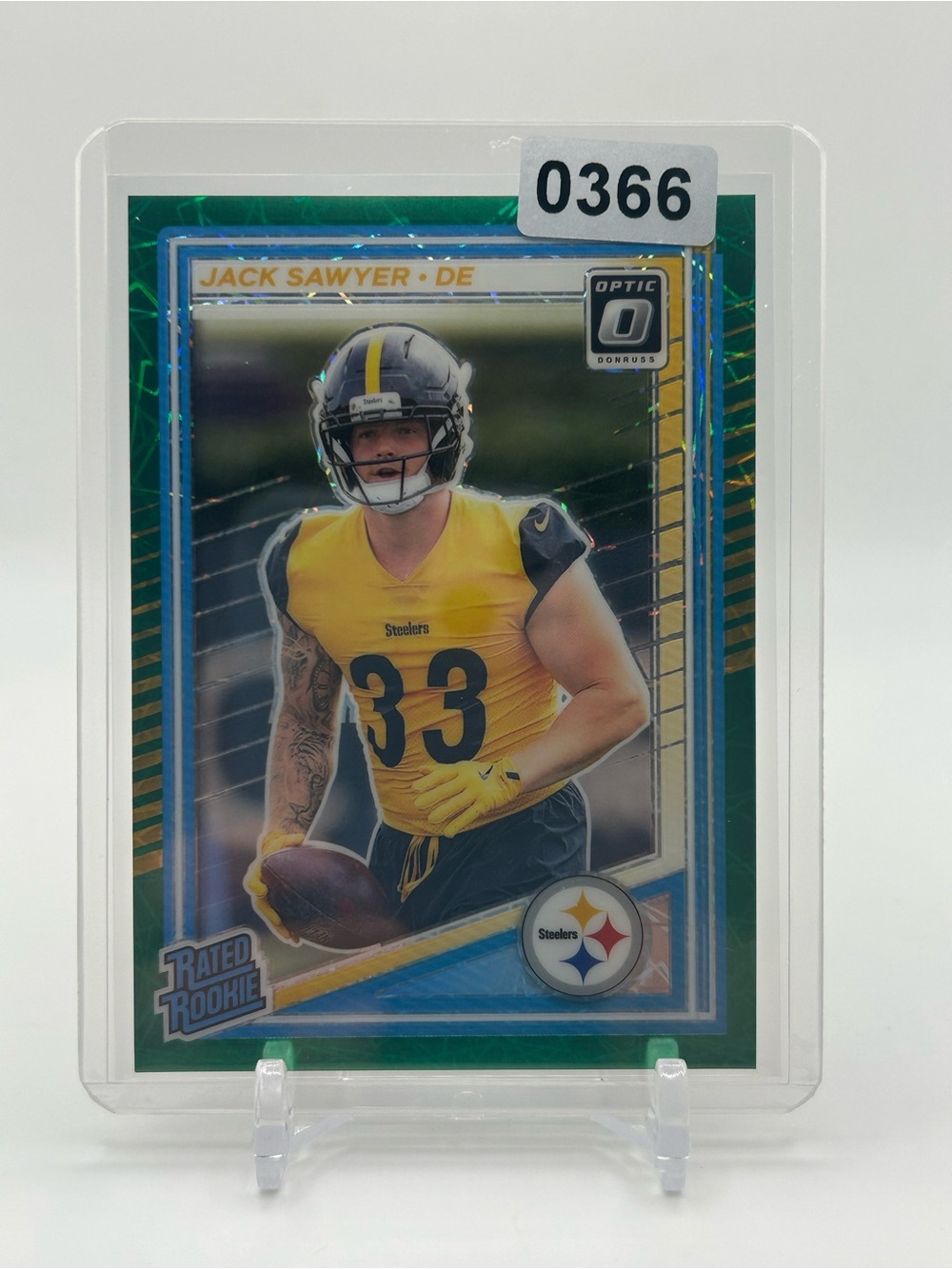 Steelers Jack Sawyer Football Rated Rookie Card - Green Parallel 🏈